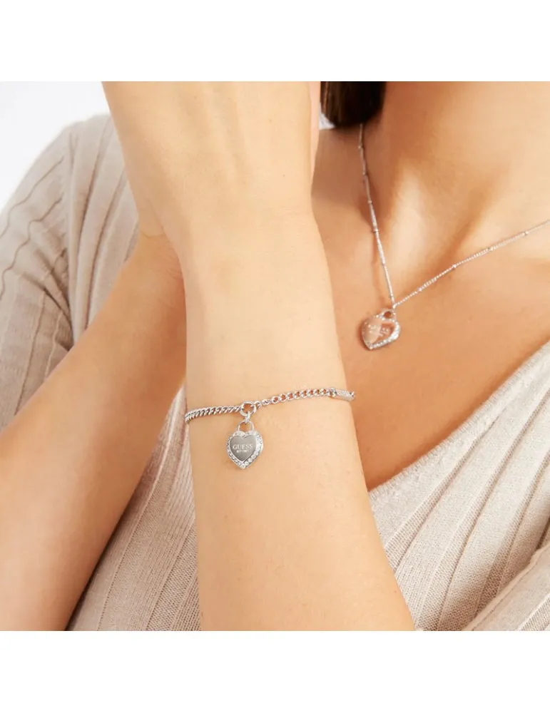 Pulsera Guess Mujer Fine Heart Acero