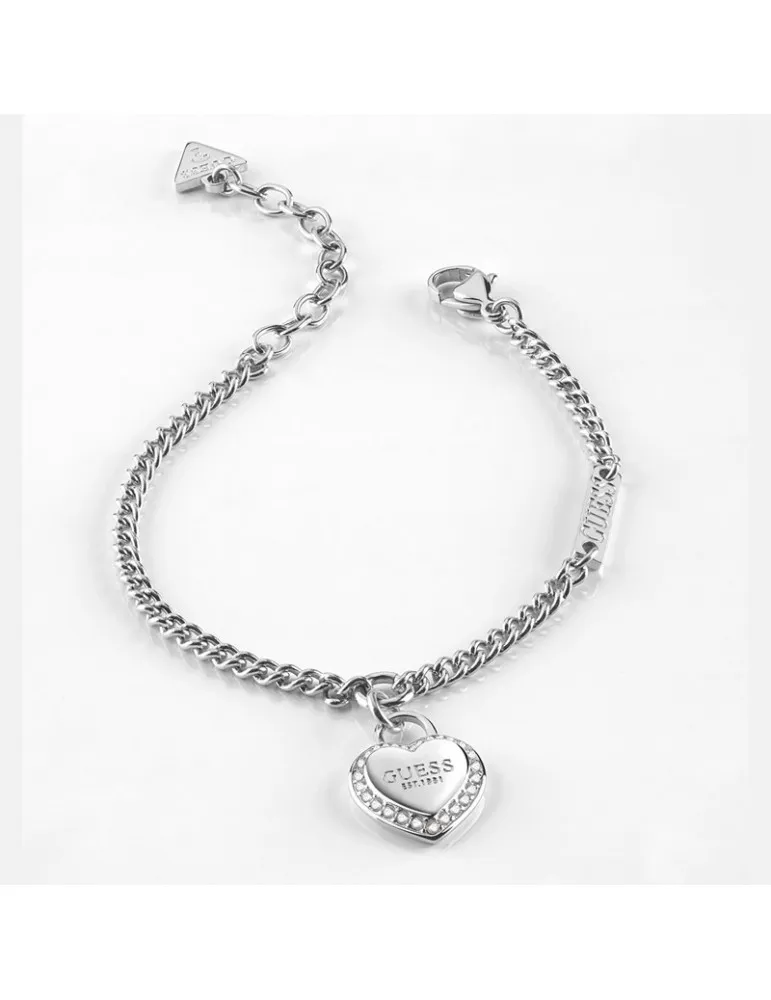 Pulsera Guess Mujer Fine Heart Acero