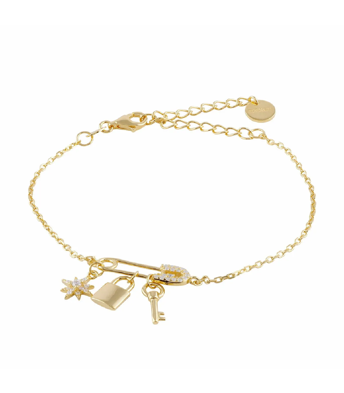 PULSERA ITEMPORALITY SECRET PLATA BAñO ORO Y CIRCONITAS  SBR201008UU
