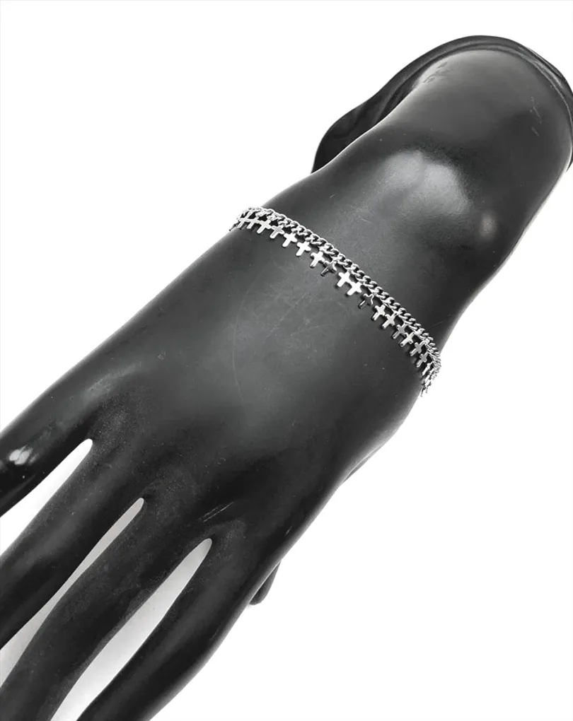 PULSERAS DE MUJER DE ACERO CON CRUCES BISUTERIA FINA MADRID