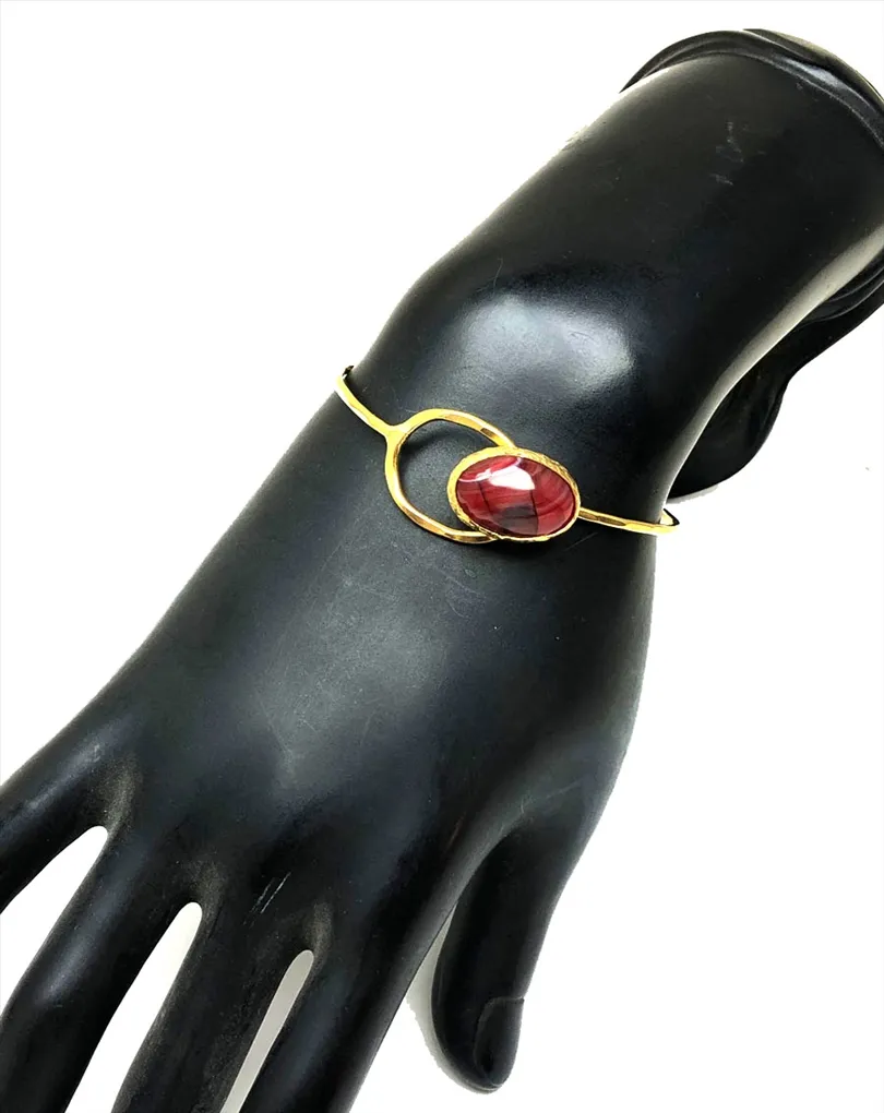 PULSERAS PIEDRAS NATURALES CARNEOLA ALTA BISUTERIA Y JOYERIA ONLINE