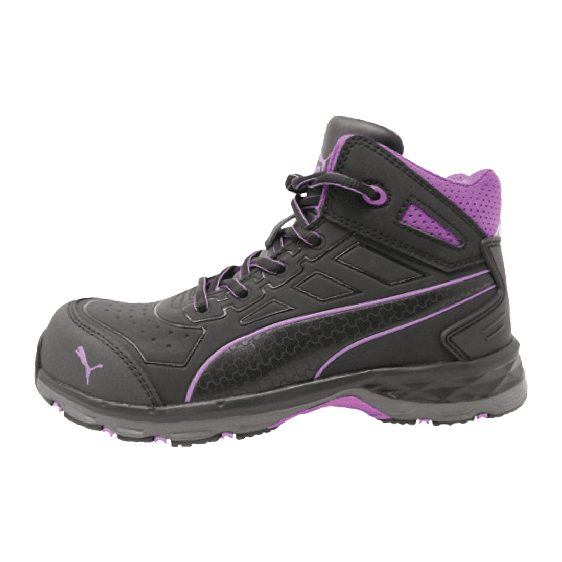 PUMA PP6339008.5 TALLA 40 ZAPATO STEPPER 2.0 PARA MUJER MICROFIBRA DIELECTRICO PUNTA COMPOSITE NEGRO/MORADO