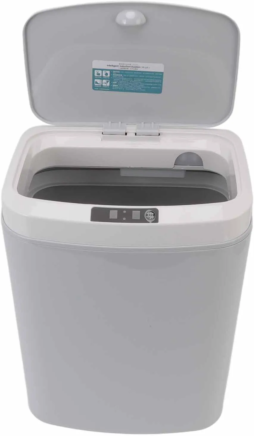 Qcwwy Bote de Basura  16L Inducción Infrarroja USB Recargable Sensor Automático Bote de Basura Bote de Basura con Tapa para el H