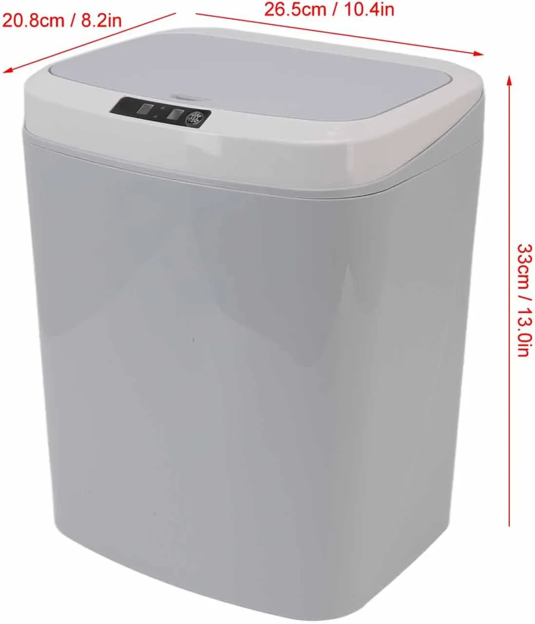 Qcwwy Bote de Basura  16L Inducción Infrarroja USB Recargable Sensor Automático Bote de Basura Bote de Basura con Tapa para el H
