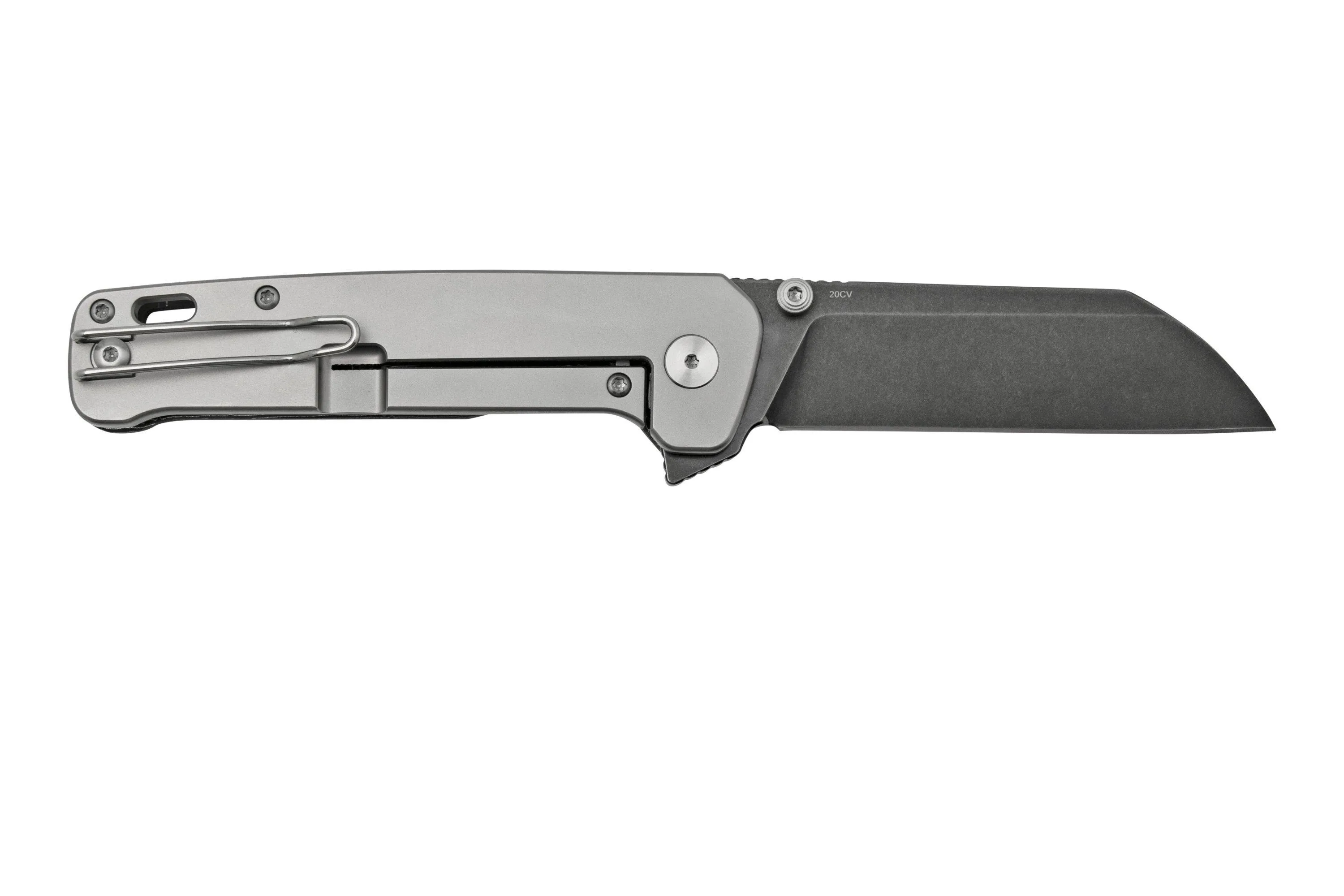 QSP KNIFE PENGUIN XL QS130XLD2, BLACKWASHED 20CV, ALUMINUM FOIL CARBON FIBRE NAVAJA