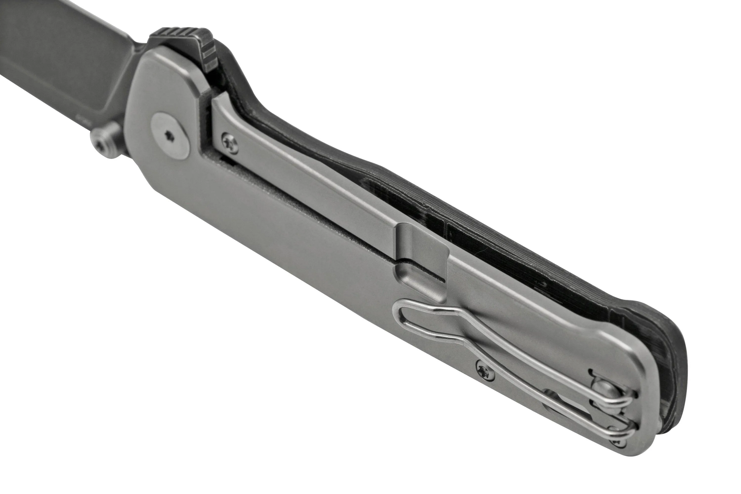 QSP KNIFE PENGUIN XL QS130XLD2, BLACKWASHED 20CV, ALUMINUM FOIL CARBON FIBRE NAVAJA