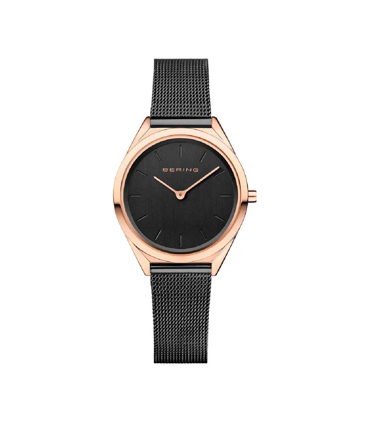 RELOJ BERING ULTRA SLIM UNISEX ACERO INOXIDABLE IP NEGRO Y ROSE  17031166