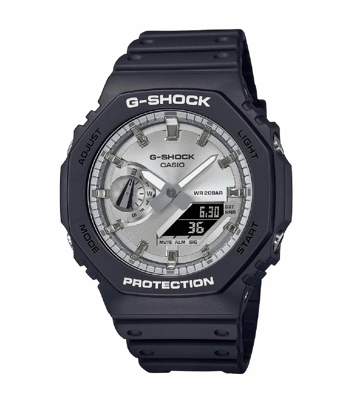 RELOJ CASIO HOMBRE GSHOCK NEGROPLATA  GA2100SB1AER