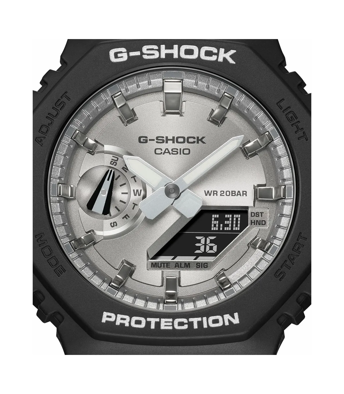 RELOJ CASIO HOMBRE GSHOCK NEGROPLATA  GA2100SB1AER