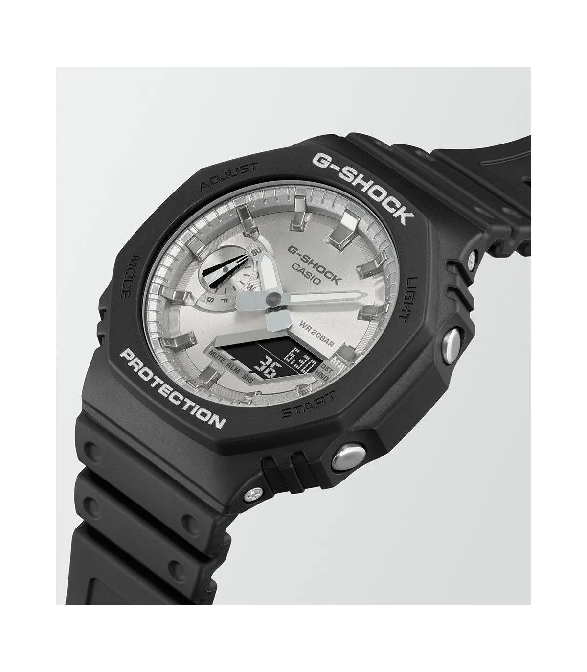 RELOJ CASIO HOMBRE GSHOCK NEGROPLATA  GA2100SB1AER