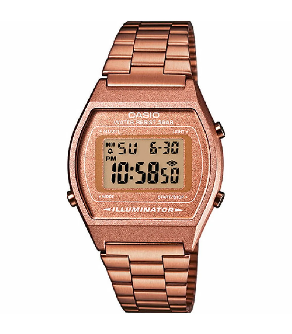 RELOJ CASIO VINTAGE ICONIC MUJER ROSé ESFERA ROSA CON PURPURINA  B640WC5AEF