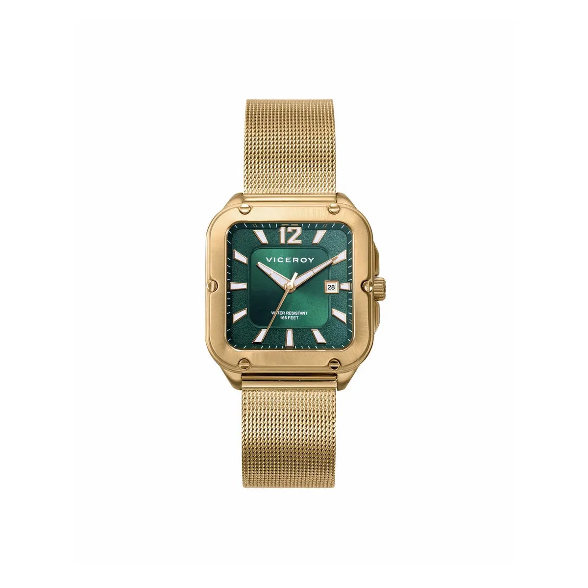 RELOJ DE MUJER MAGNUM CAJA Y MALLA MILANESA DE ACERO EN IP DORADO  VICEROY