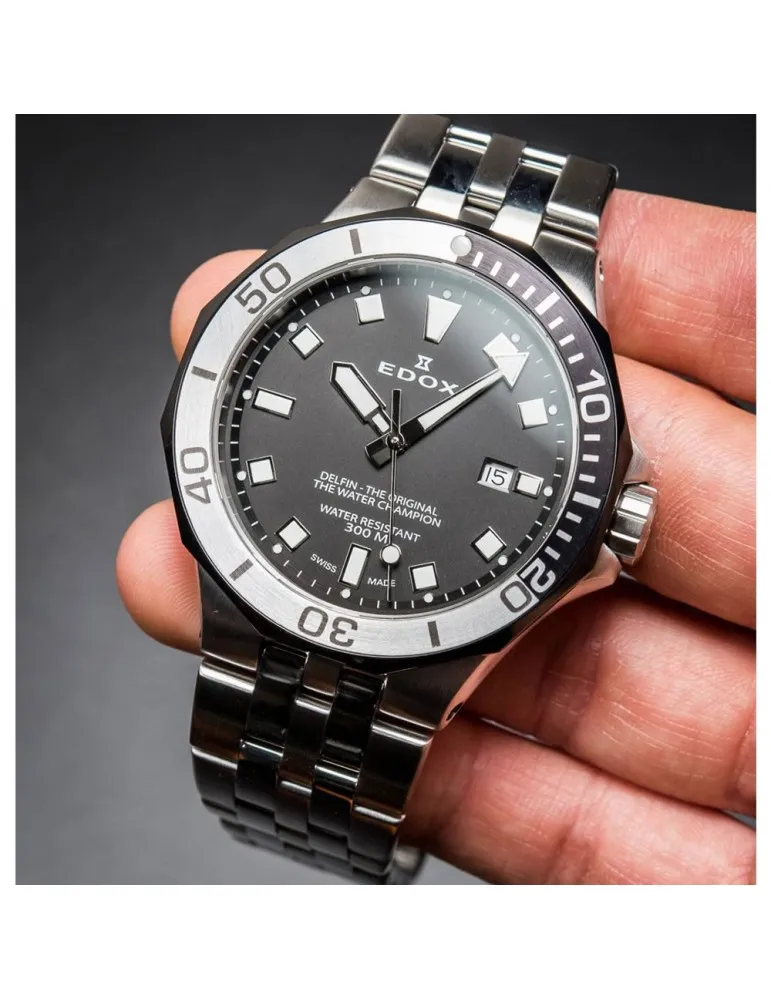 Reloj Edox Delfin Swiss Made Hombre 300 metros