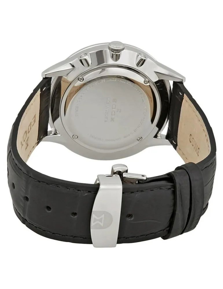 Reloj Edox Swiss Made Hombre Fase Lunar Multifunción 401013CAIN