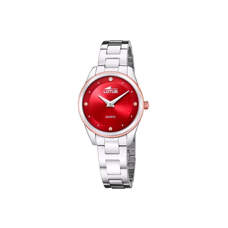 Reloj Lotus acero esfera roja mujer 18795/6
