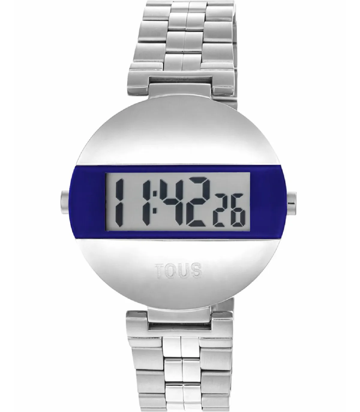 RELOJ TOUS MARS UNISEX DIGITAL CON BRAZALETE DE ACERO REDONDO Y AZUL MARINO  300358030