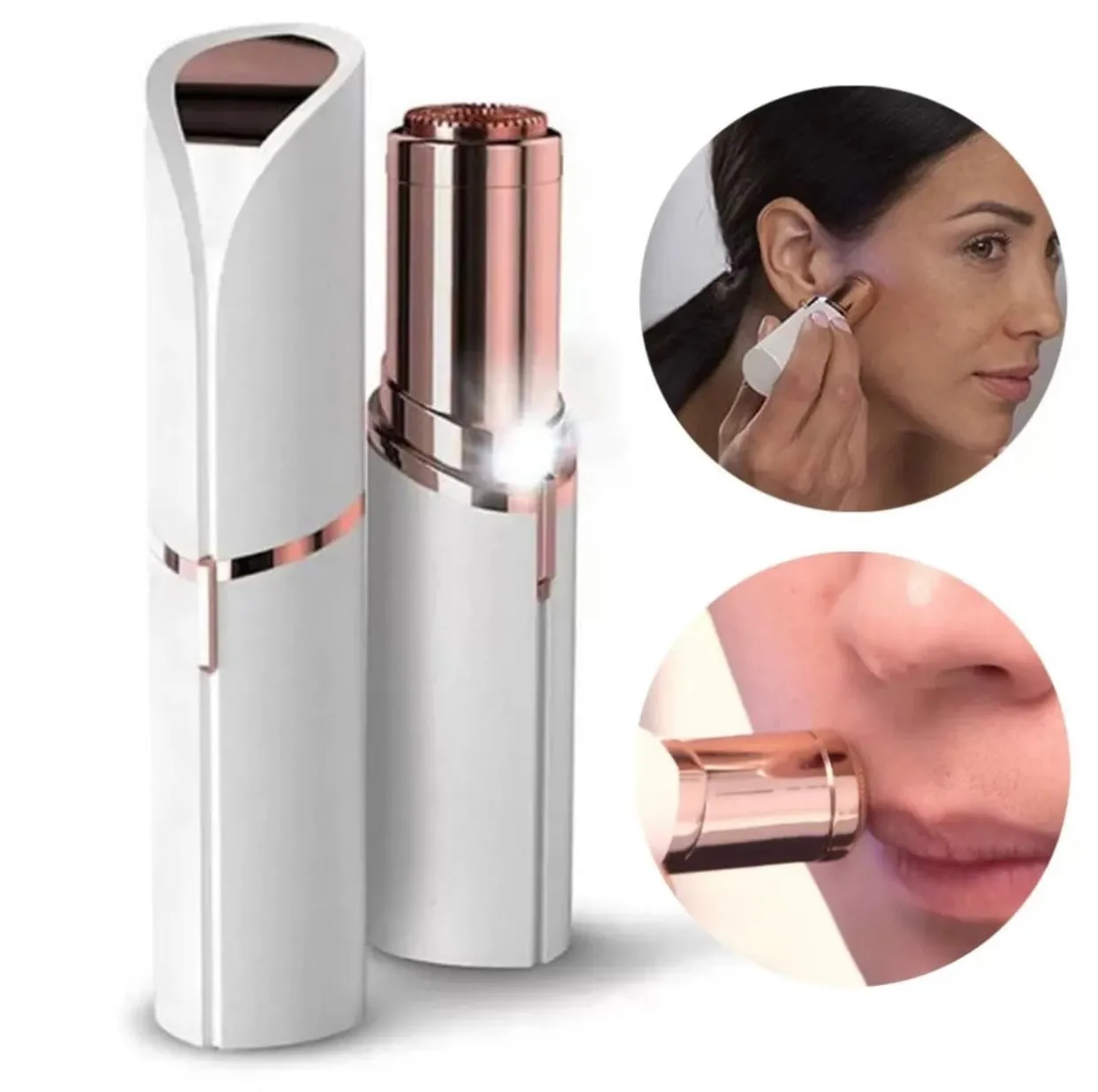 Removedor de vello facial recargable