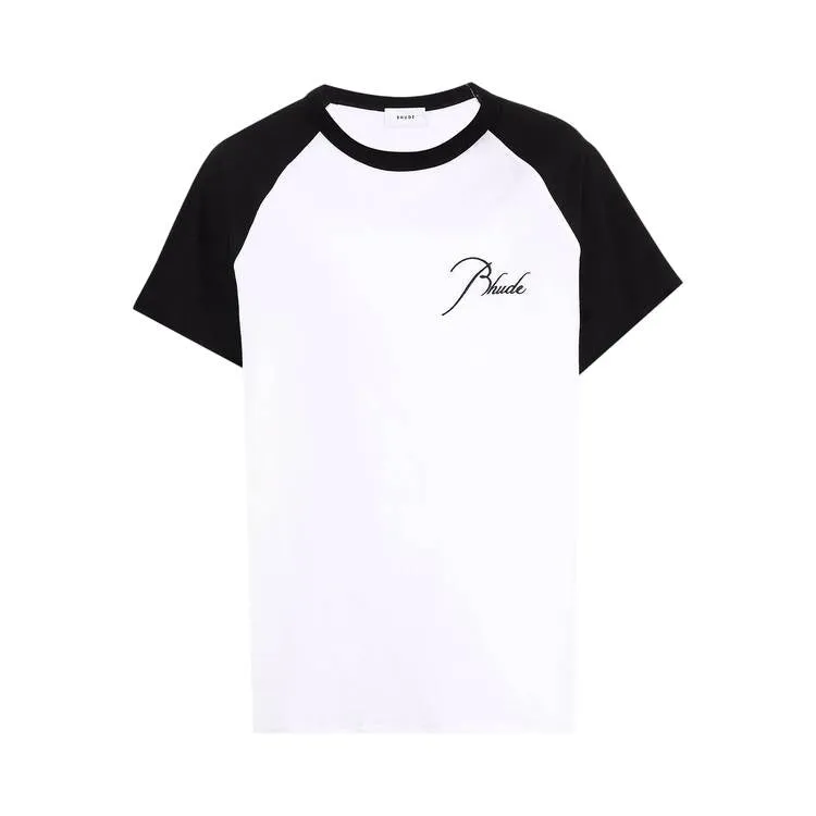 Rhude Raglan Tee 'White/Black'