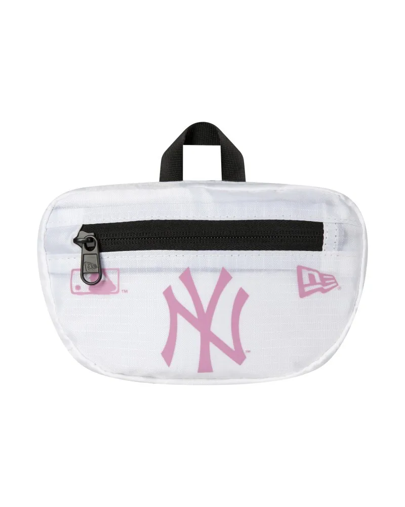 RiÑonera new era blanca micro waist bag pink logo