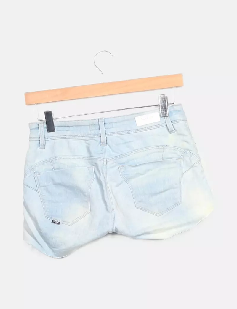 Salsa Jeans Short denim efecto desgastado