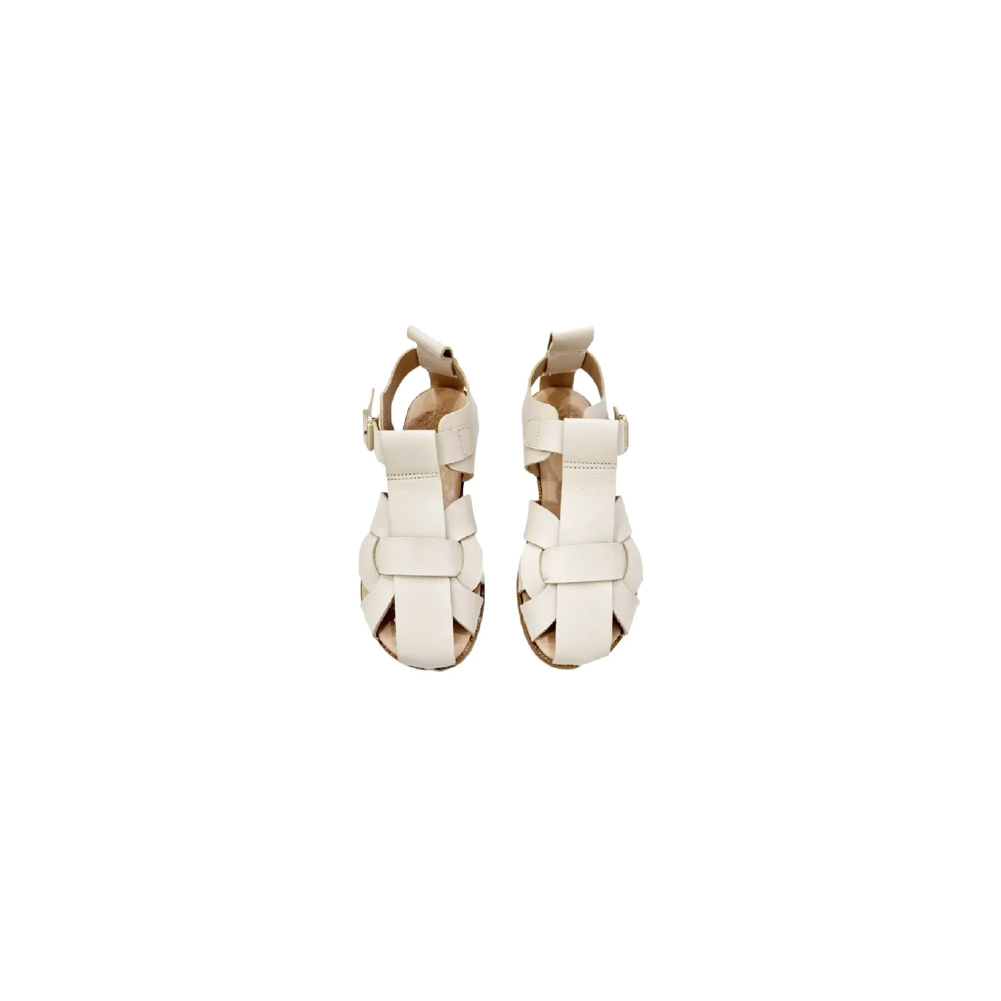 SANDALIA CANGREJERA MUJER BEIGE