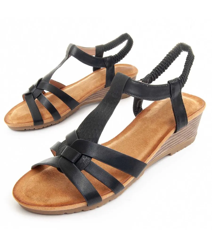 Sandalia Casual Para Mujer  Montevita  Sandsum21  89071 Negro