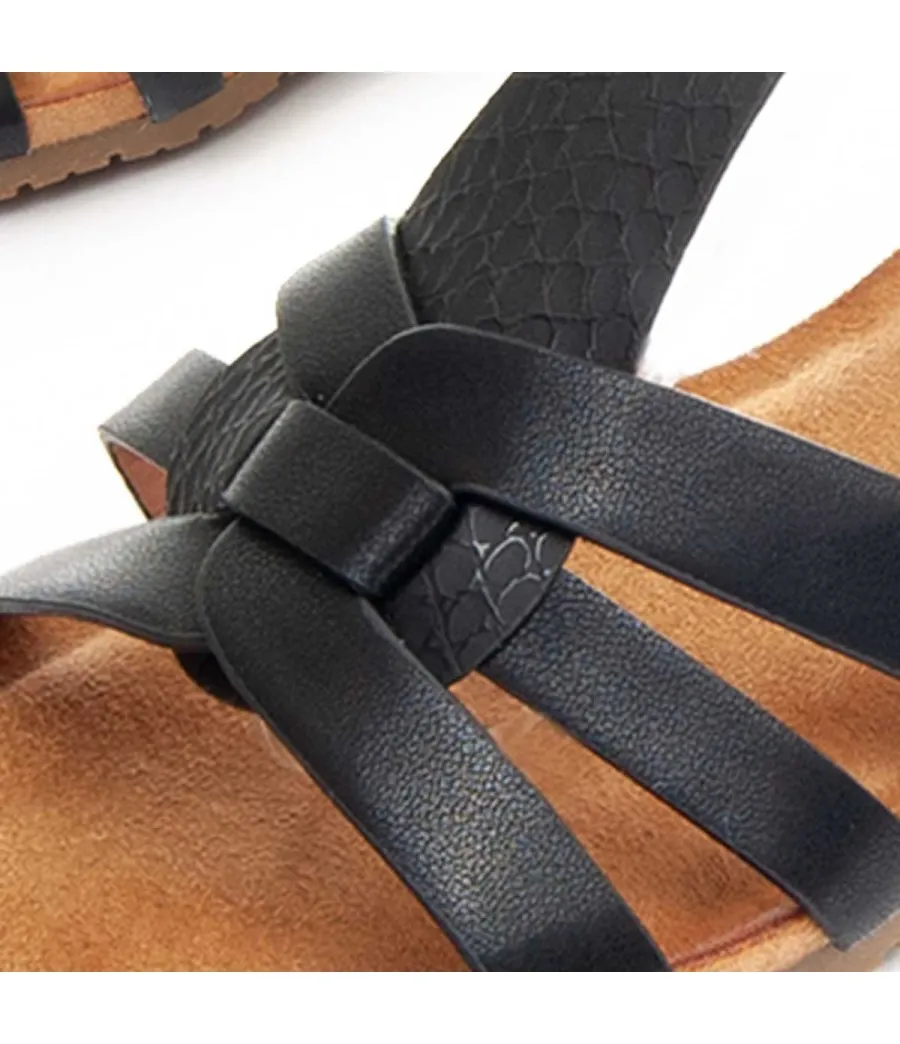 Sandalia Casual Para Mujer  Montevita  Sandsum21  89071 Negro