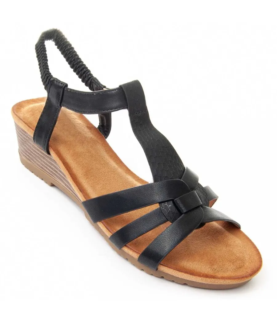 Sandalia Casual Para Mujer  Montevita  Sandsum21  89071 Negro