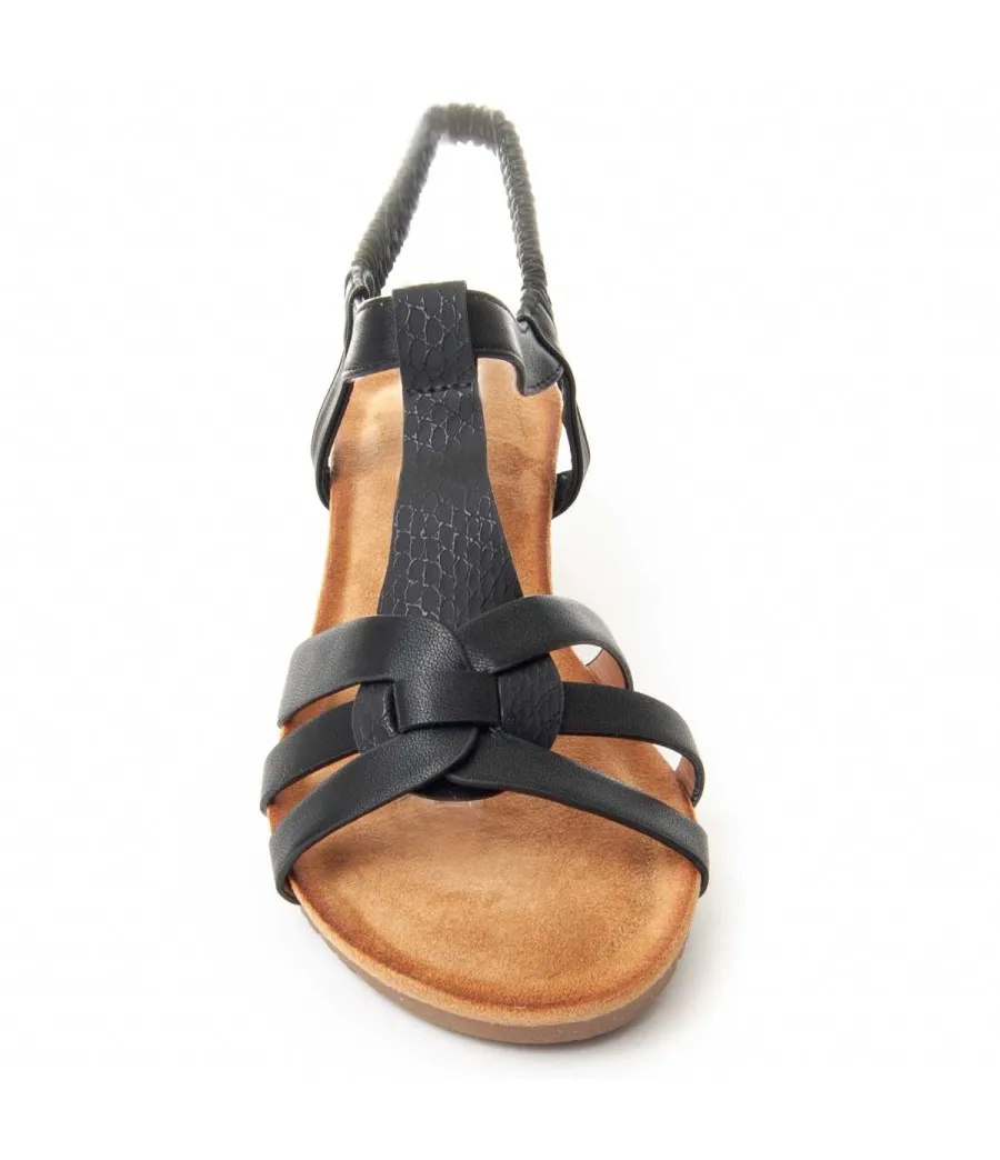 Sandalia Casual Para Mujer  Montevita  Sandsum21  89071 Negro