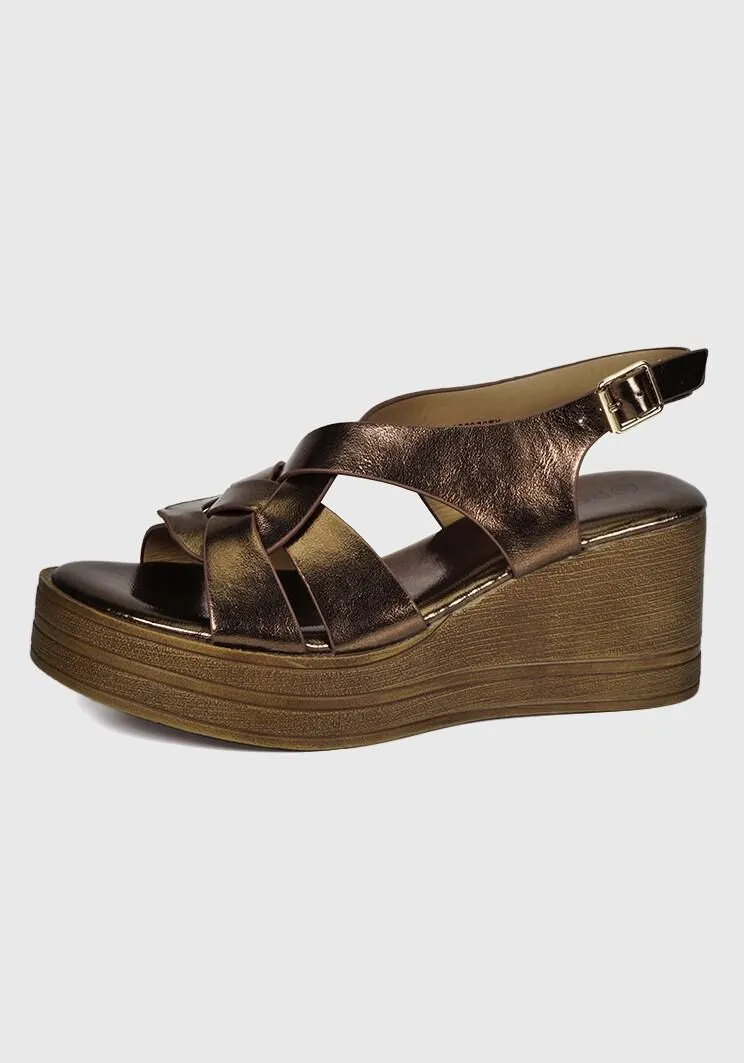 Sandalia Floriana Bronce