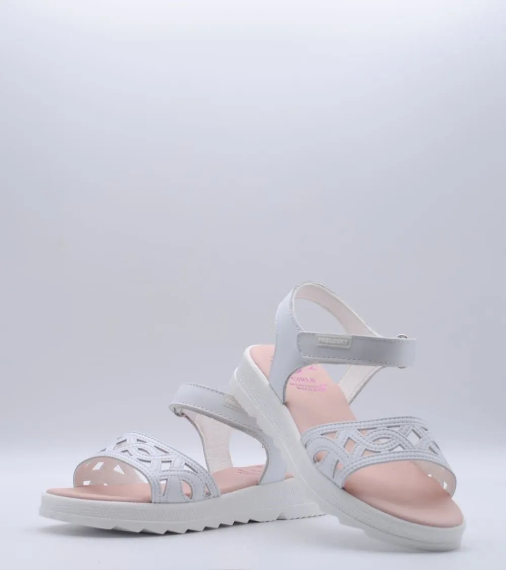SANDALIA PABLOSKY NIÑA CRUZADO BLANCO VELCRO
