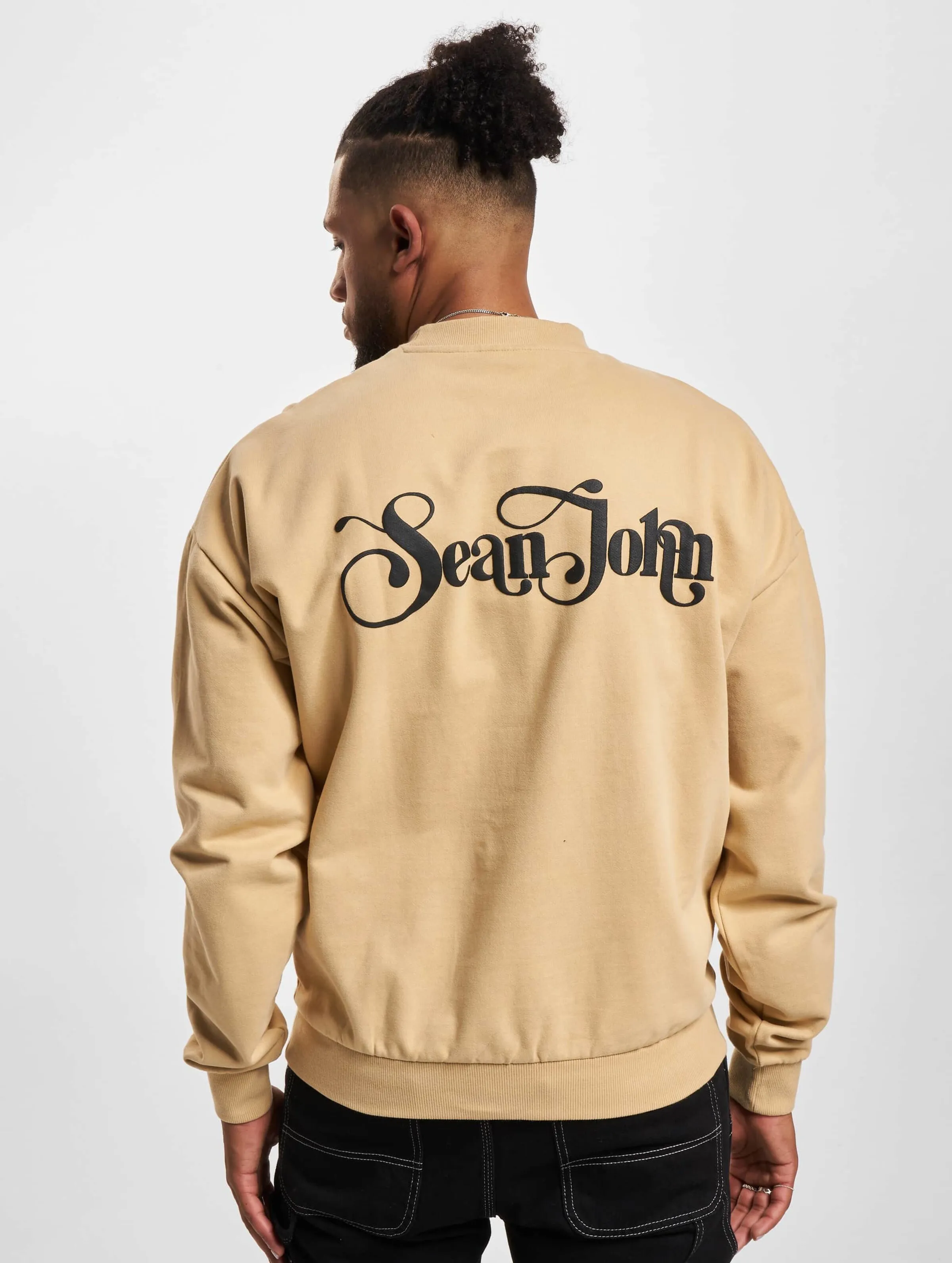 SEAN JOHN JM2330211 SJ SCRIPT LOGO RETRO BACKPRINT CREW