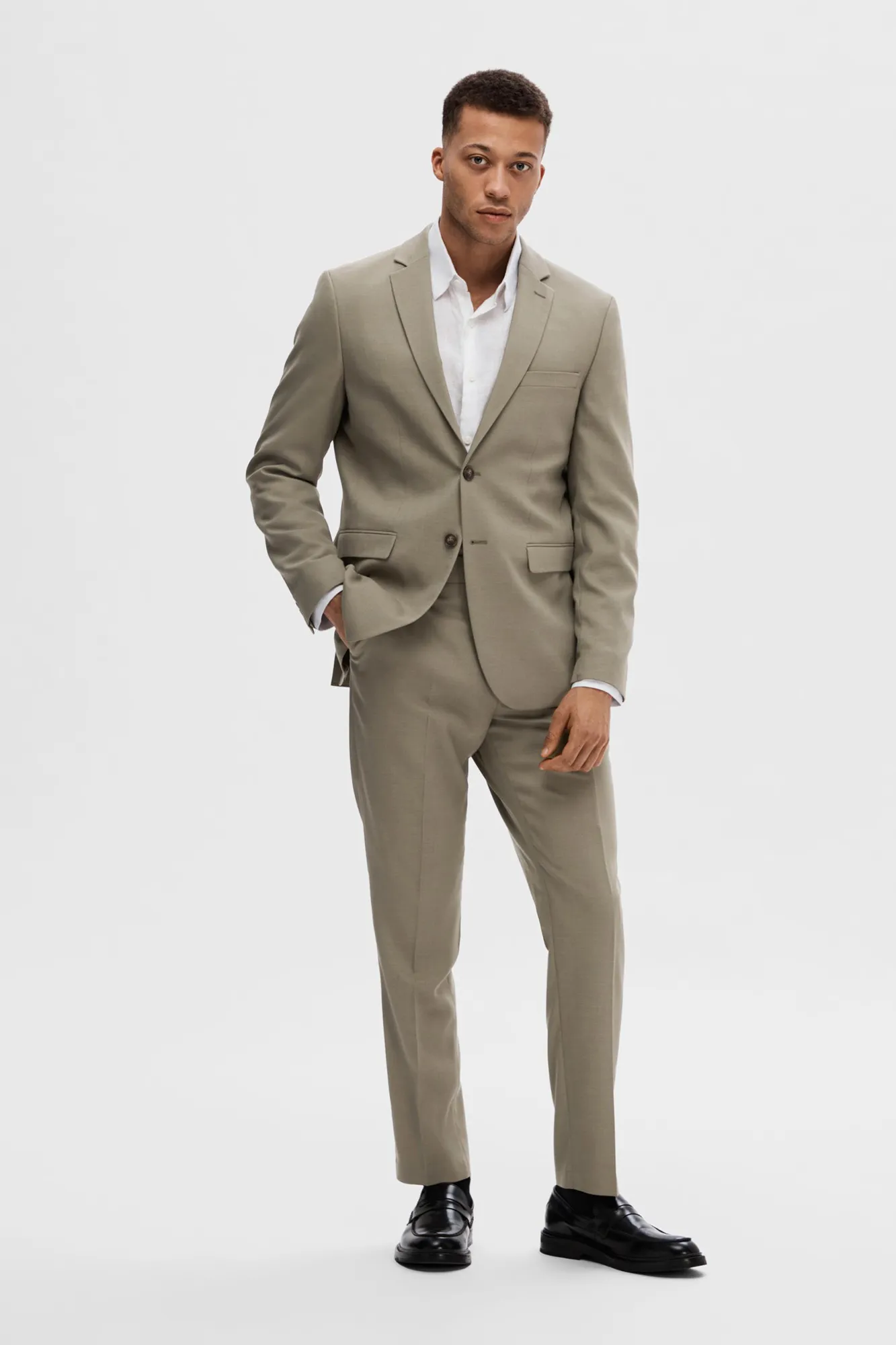 Selected Americana de traje Slim Fit confeccionada con lana.