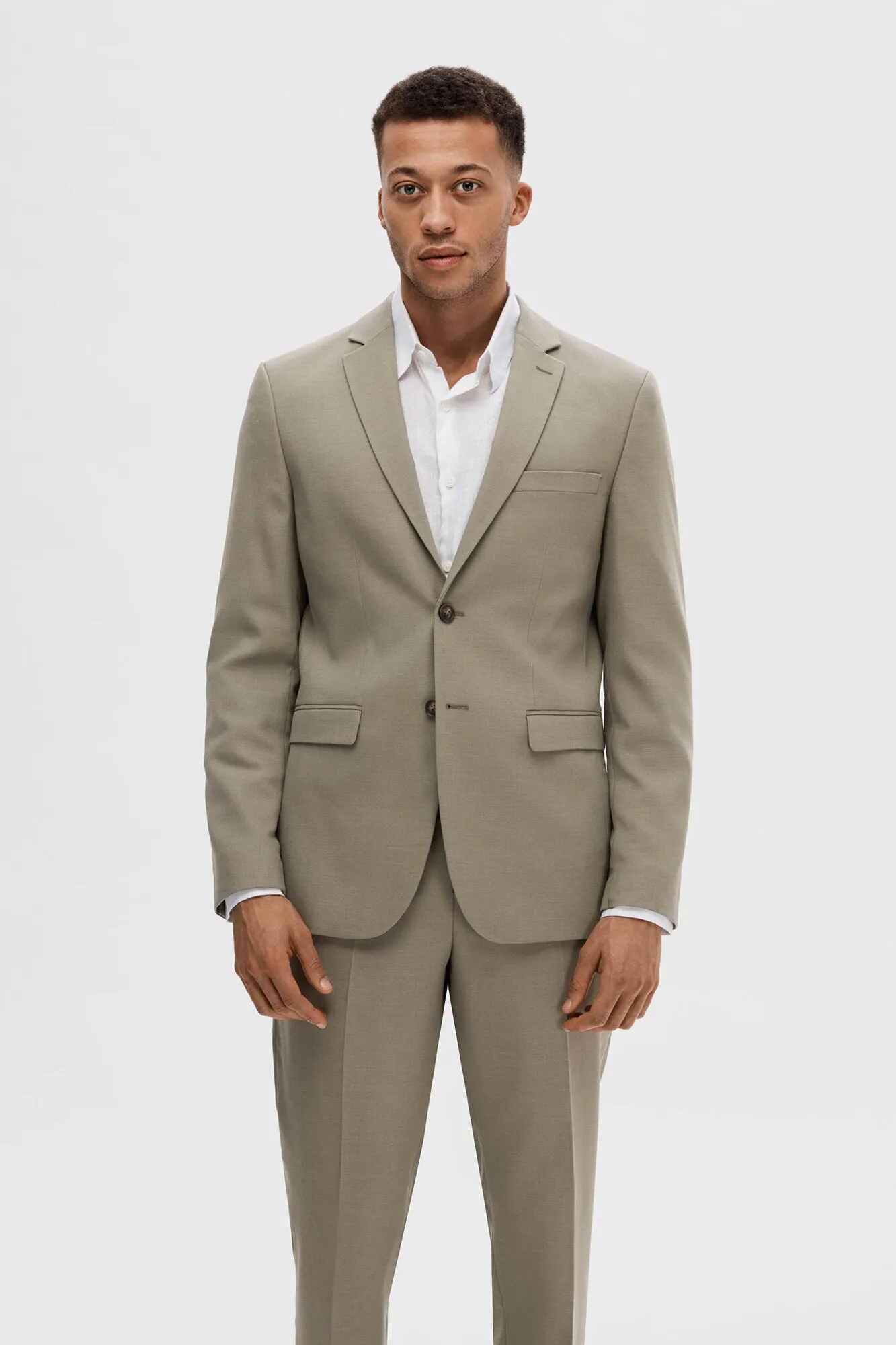 Selected Americana de traje Slim Fit confeccionada con lana.