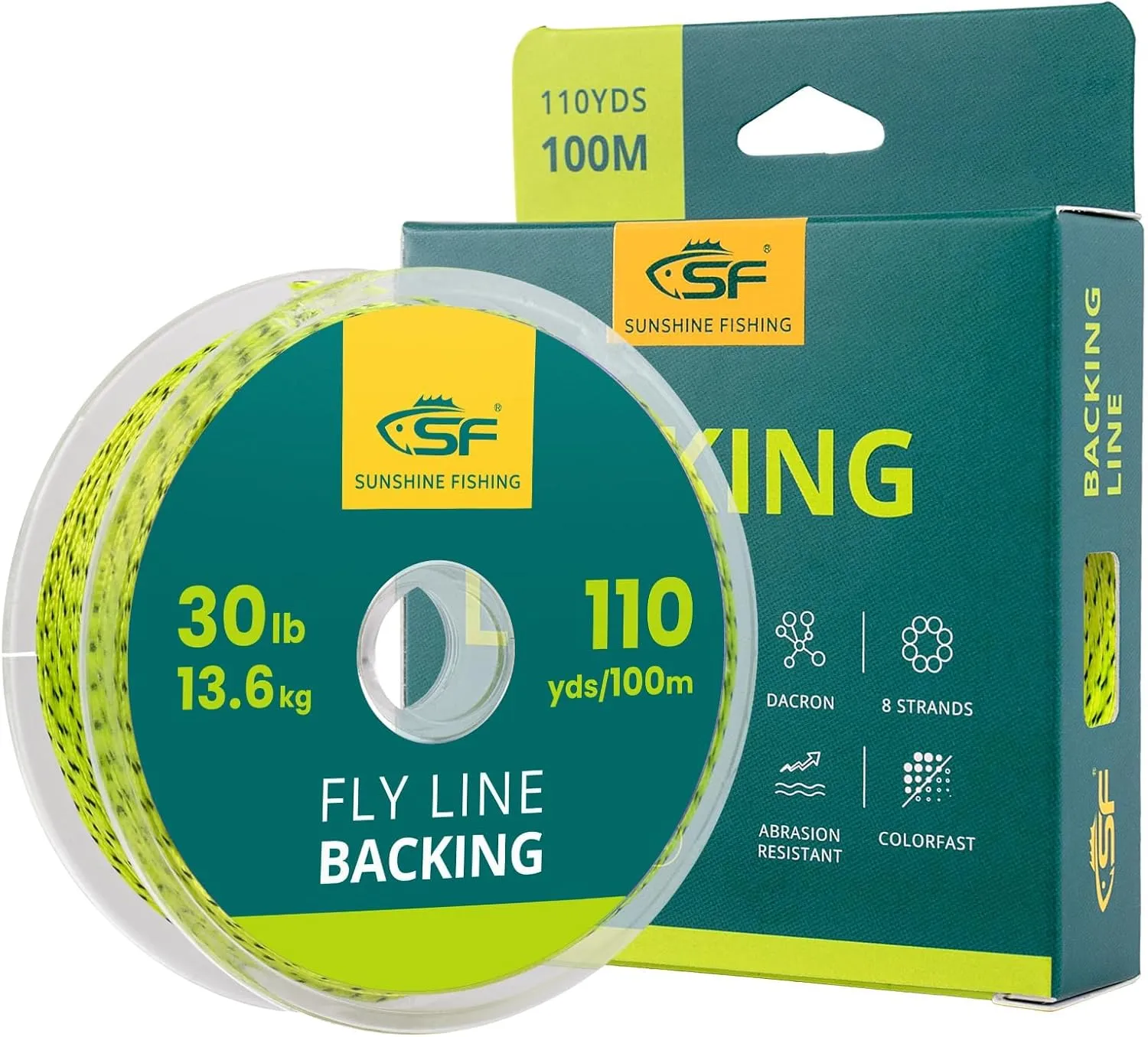 SF Sedal Trenzado de Pesca con Mosca Sedal de Trucha Línea de Respaldo 20LB 30LB 100m / 108yds