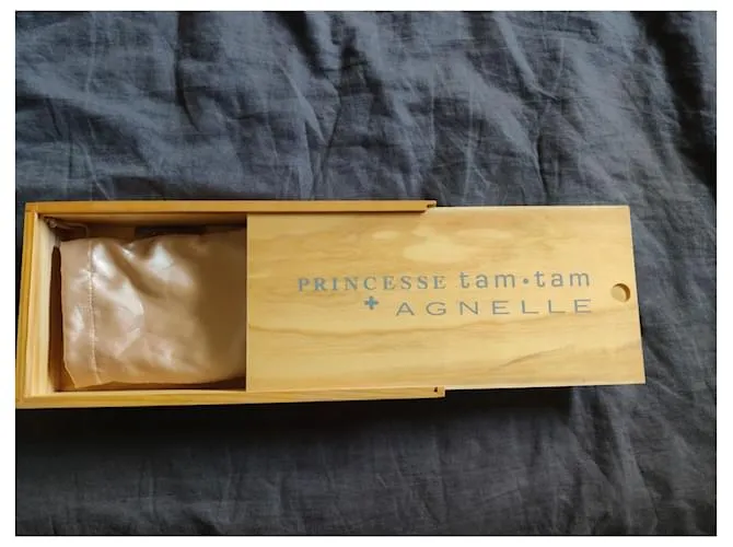 SG Diadema coleccionista de cuero Agnelle x Princesse Tam Tam T3 nueva Beige 