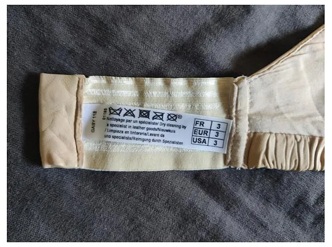 SG Diadema coleccionista de cuero Agnelle x Princesse Tam Tam T3 nueva Beige 