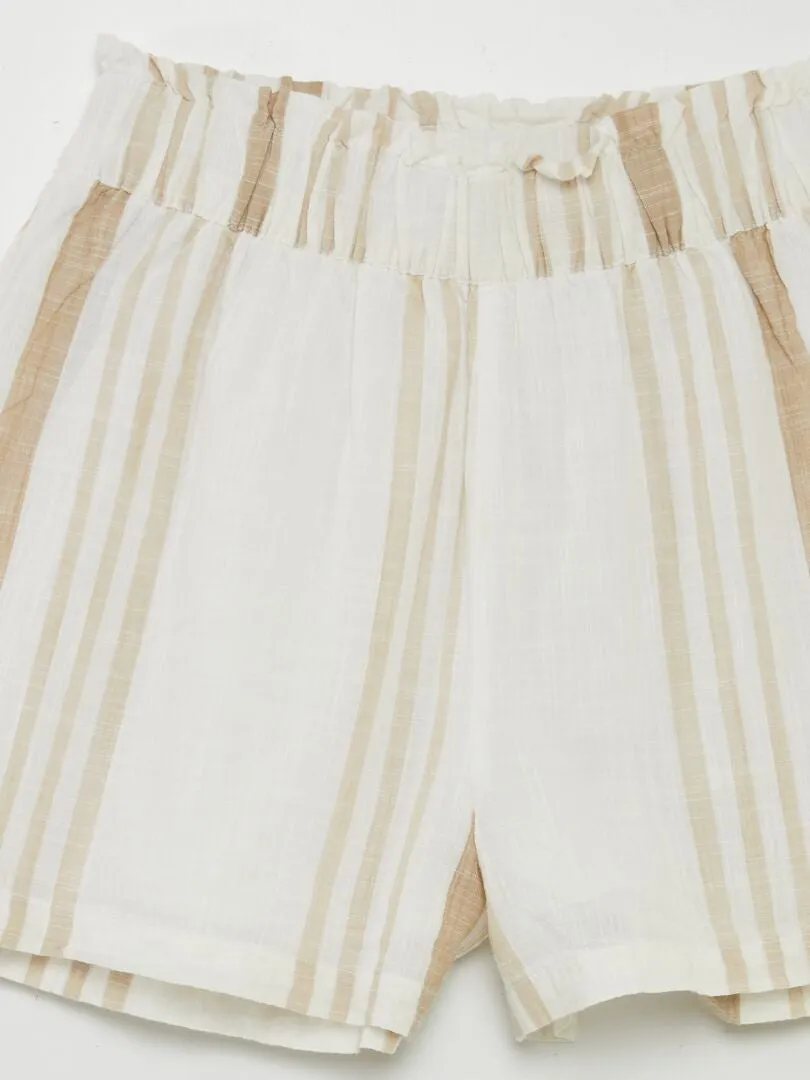 SHORT A RAYAS 'JDY'  BEIGE