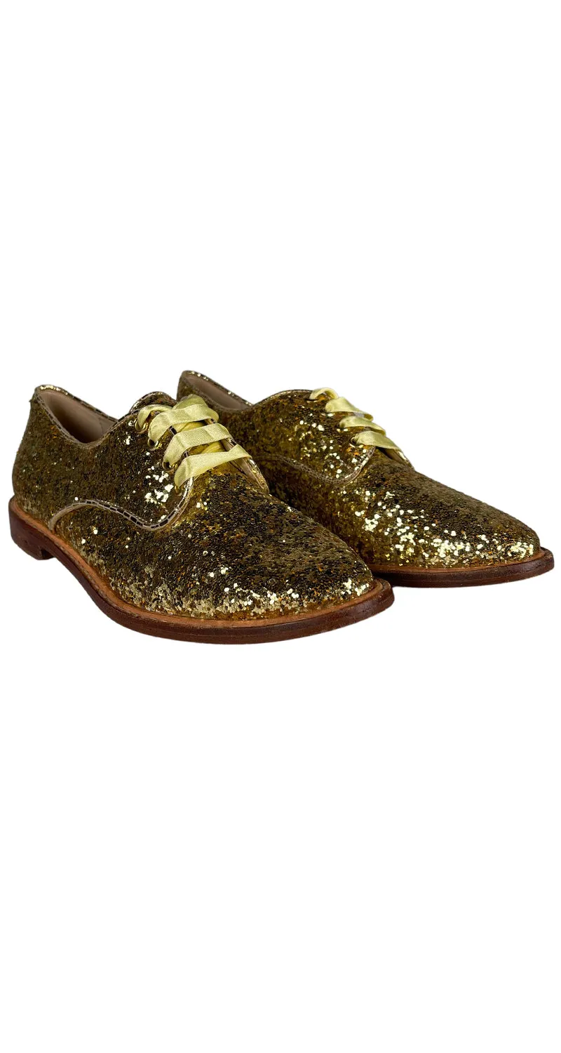 SIBYL VANE Zapato Dorado Brillos