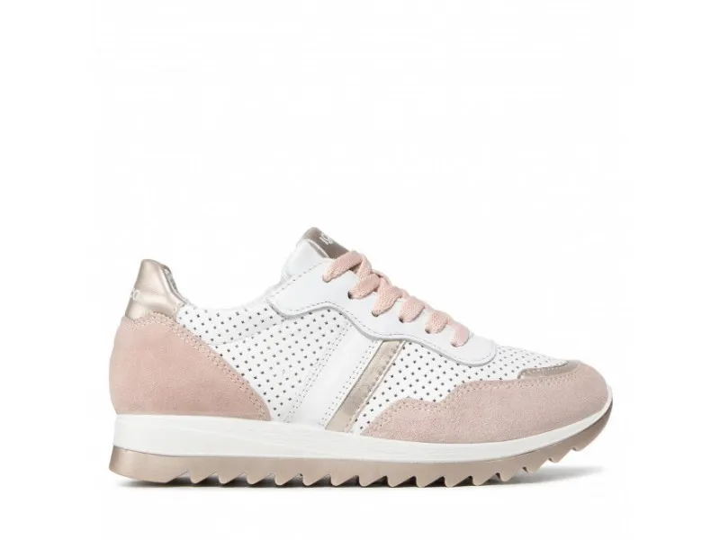 SNEAKERS DE PIEL COMBINADO PARA MUJER 1659933 IGI&CO EN COLOR BEIGENUDE
