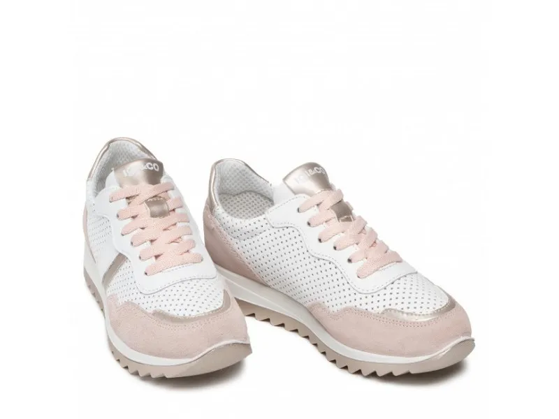 SNEAKERS DE PIEL COMBINADO PARA MUJER 1659933 IGI&CO EN COLOR BEIGENUDE