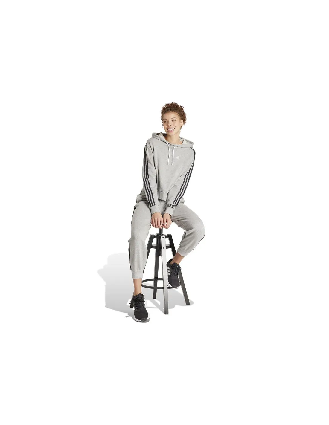 Sudadera adidas Essentials Animal Print Mujer Gris