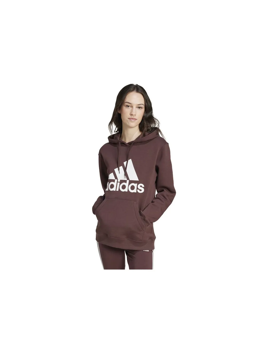 Sudadera adidas Essentials Big Logo Regular Fleece Mujer Marrón