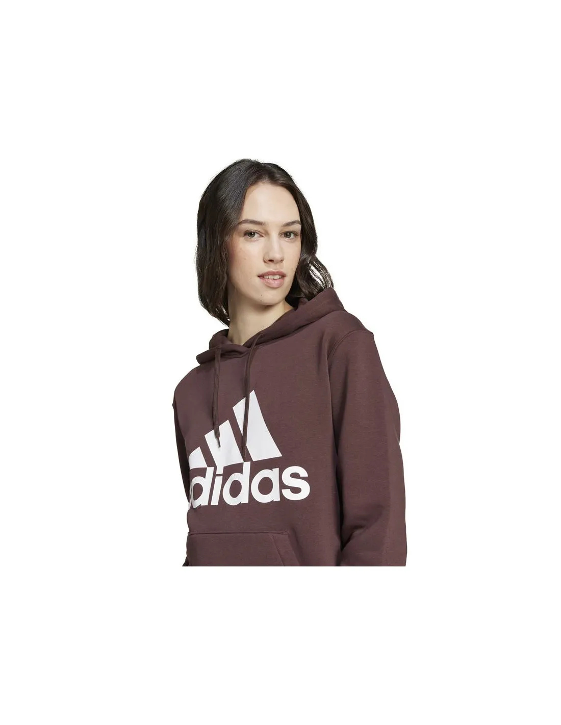 Sudadera adidas Essentials Big Logo Regular Fleece Mujer Marrón