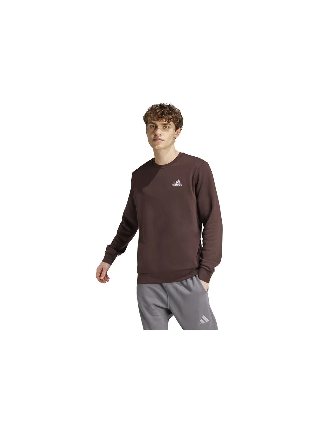 Sudadera adidas Essentials Fleece Hombre Marrón