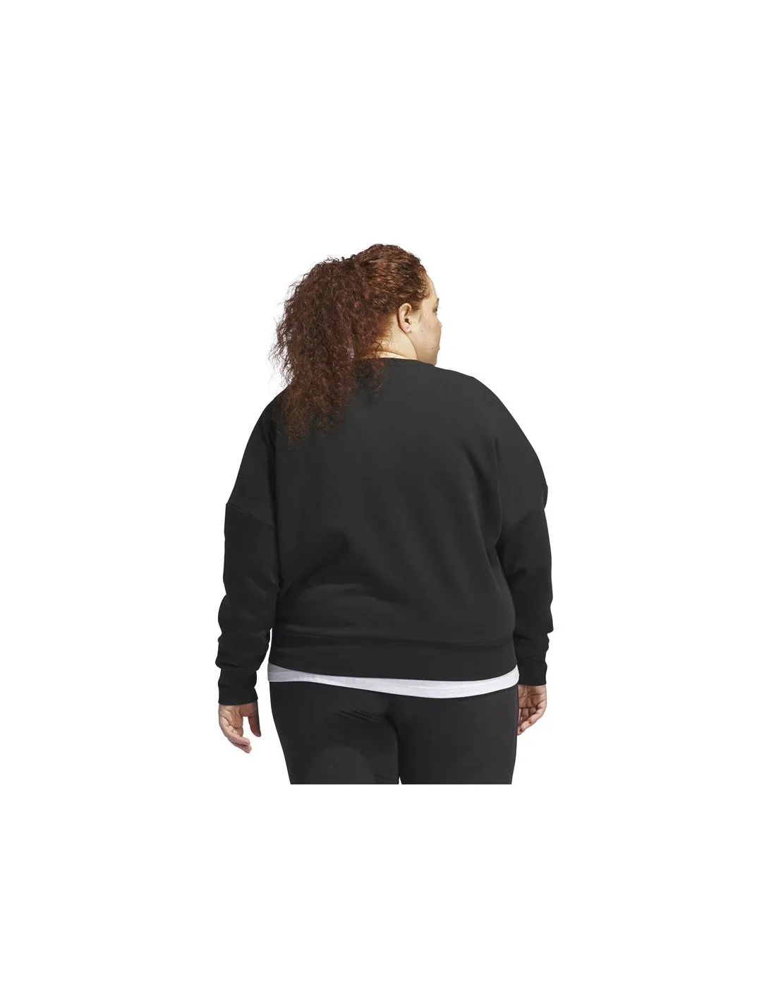 Sudadera adidas Essentials Small Logo Feel Cozy Inclusive Mujer Negro/Blanco