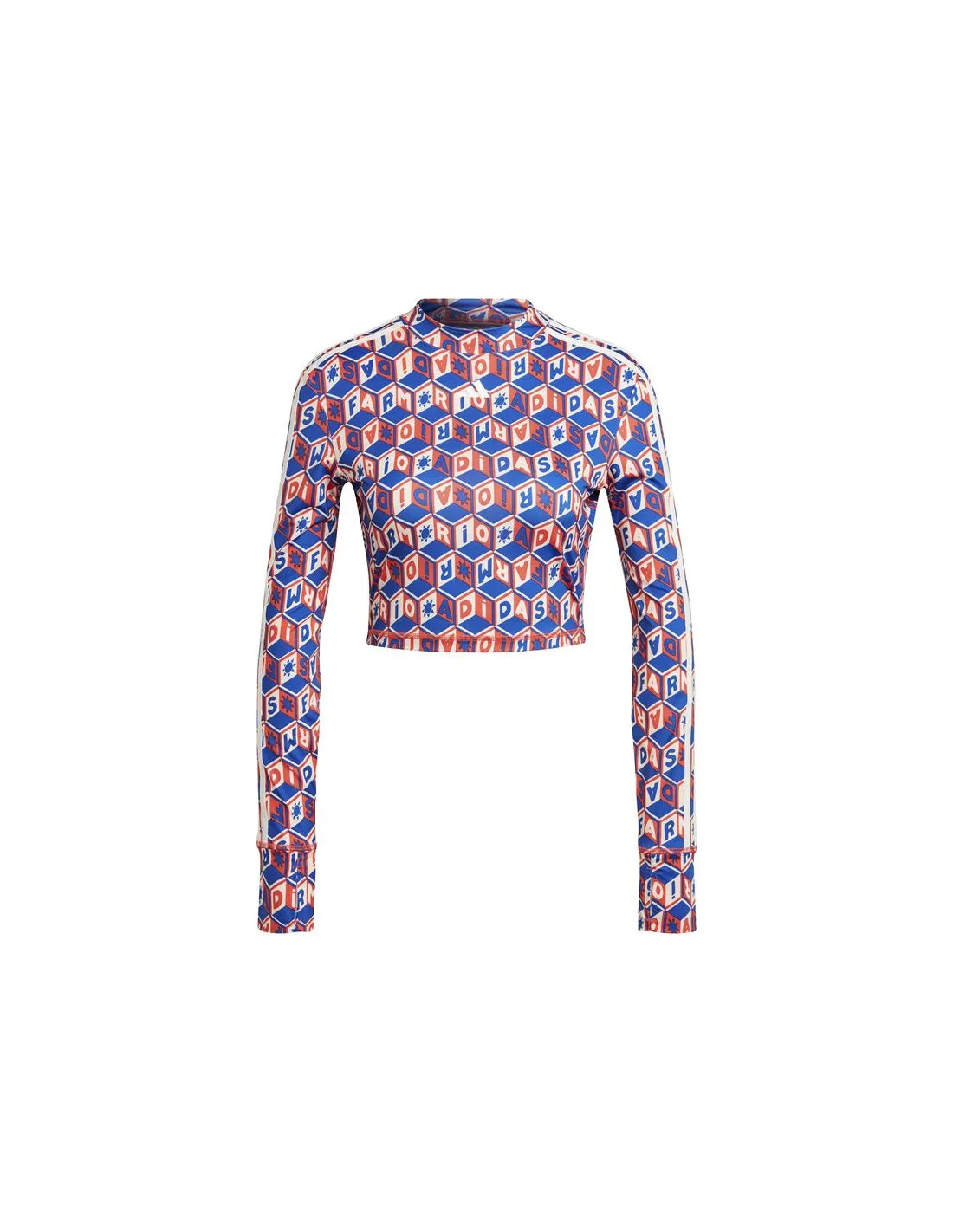 Sudadera de Fitness adidas Essentials Farm Crop Ls Mujer Azul
