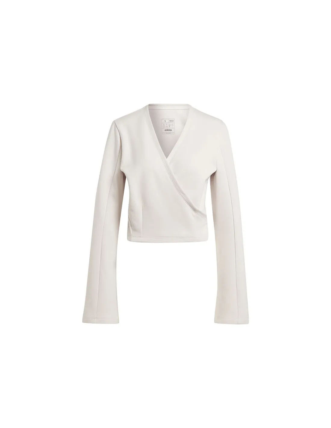 SUDADERA DE FITNESS ADIDAS ESSENTIALS YOGA COVERUP MUJER BEIGE