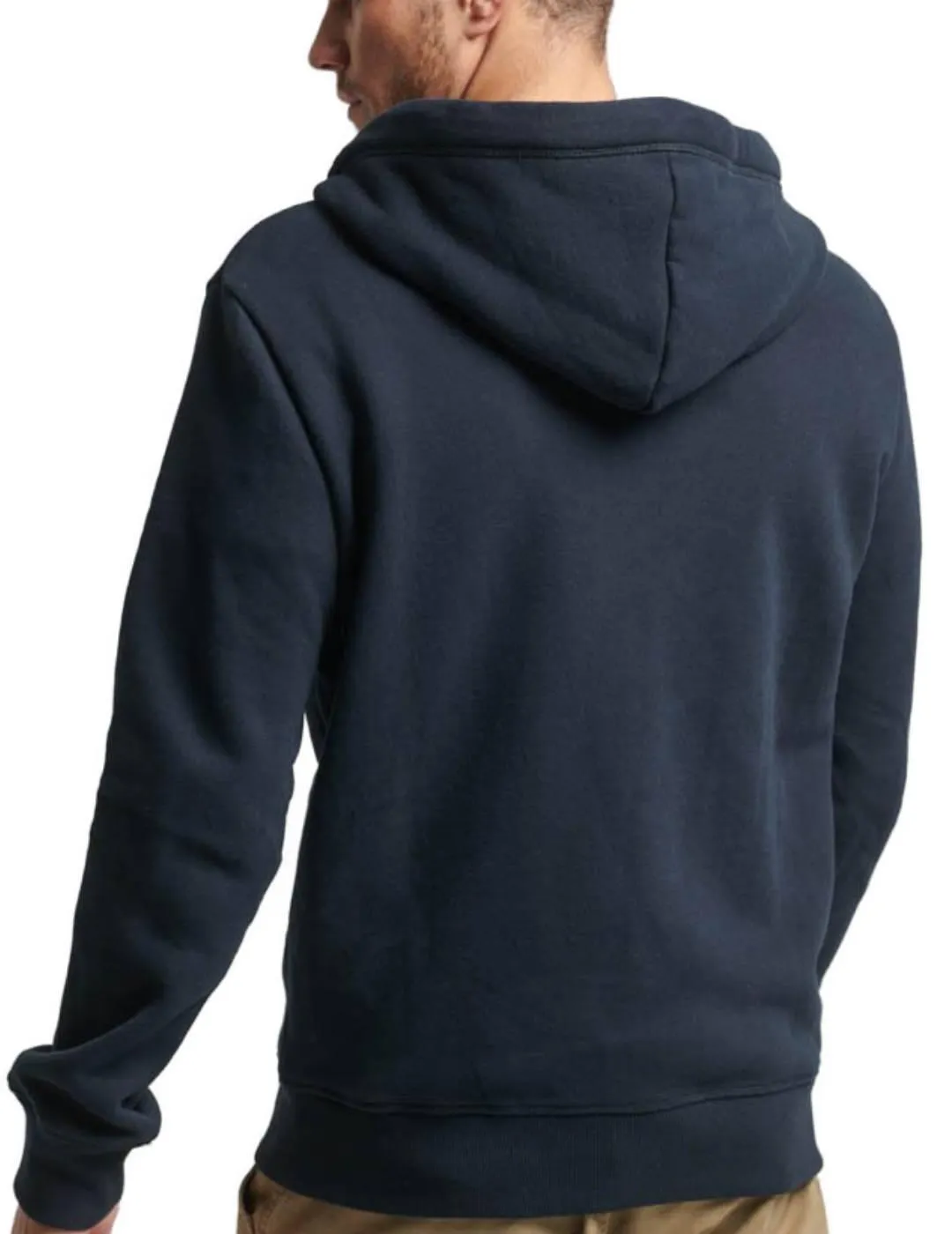 Sudadera Superdry Essenital marino con cremallera de hombre