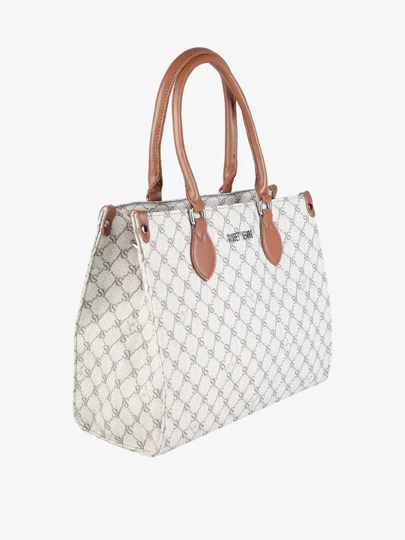 Sweet Years Bolso de mujer rígido con estampados y doble asa.